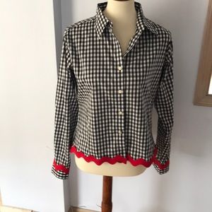 Pearly Vine Rif Raf black check shirt